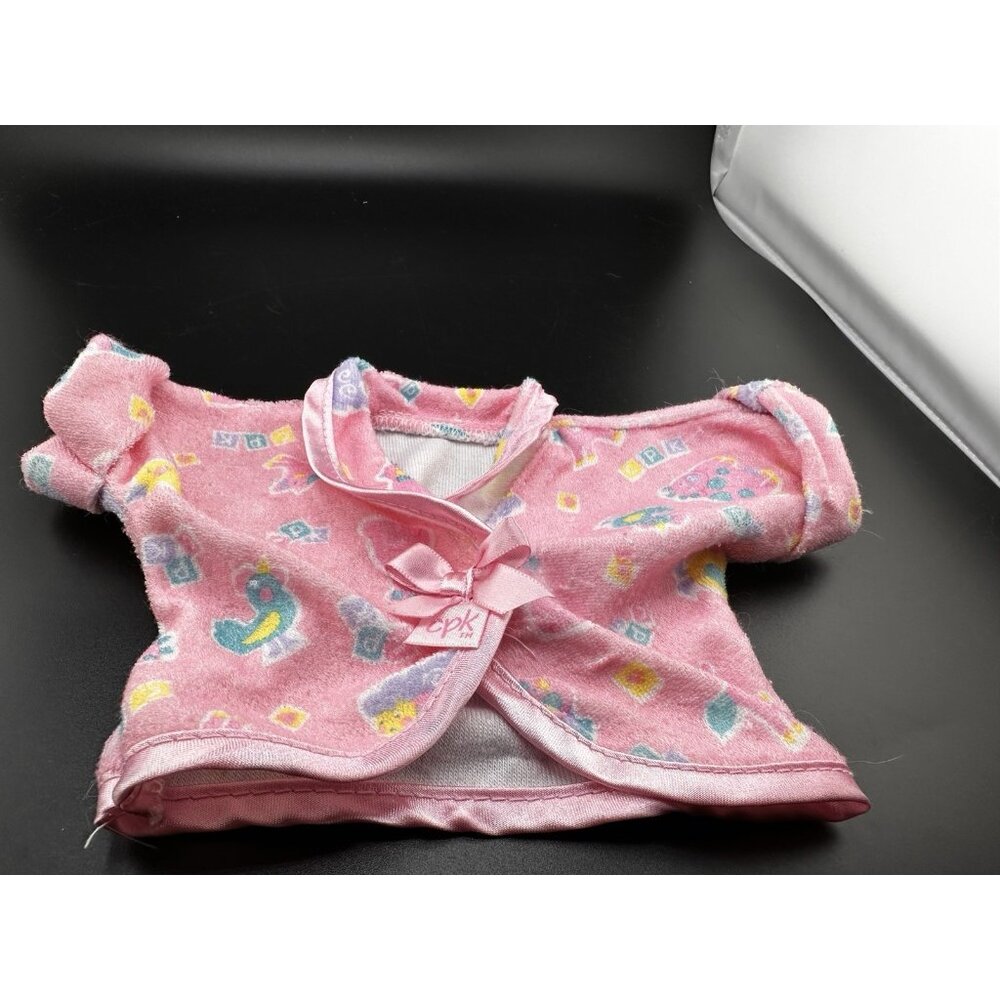 Vtg Cabbage Patch Kids Shirt Bath Baby Pink Animals Doll‎ Pajamas